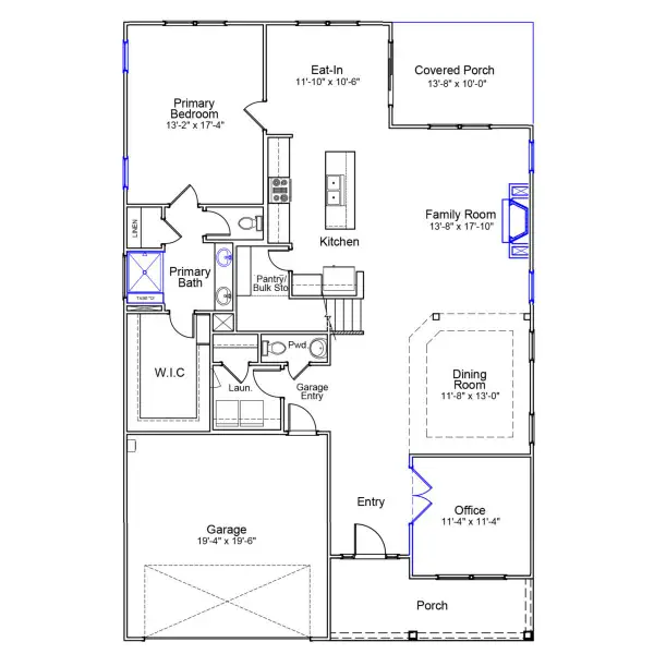 2D floor plan layout of this home in Fieldstone, Lexington, NC (Image 4). 2D floor plan layout of this home in Fieldstone, Lexington, NC (Image 4).