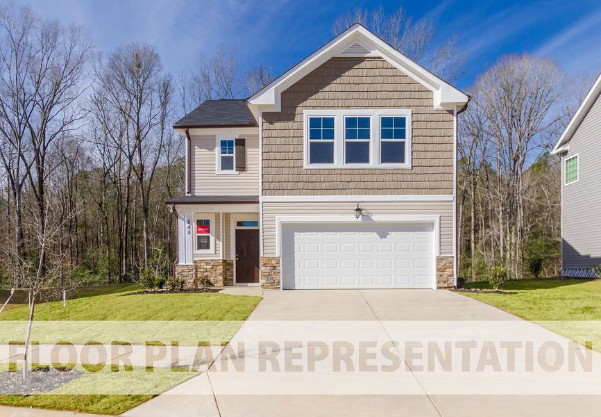 Front Exterior Elevation B | 1902 Plan by Ivey Homes