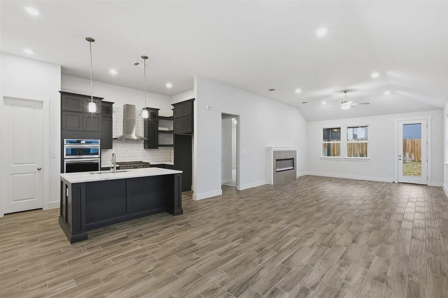 Representative furnished interior of a home built from the Oliver 2015 S TLT by Saratoga Homes in Lakeside at Tessera on Lake Travis, Lago Vista (Image 6).