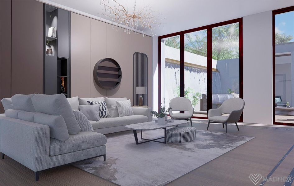 Furnished interior view inside a new home in , Weston (Image 11).