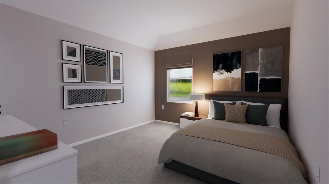 Furnished interior view inside a new home in Bridgeland, Cypress (Image 11).