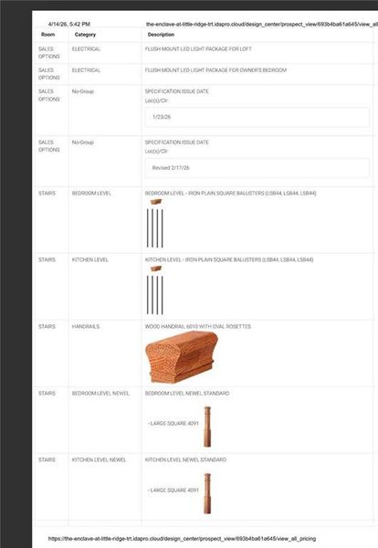 Sample of building materials used in homes in Enclave at Little Ridge, Acworth (Image 39).