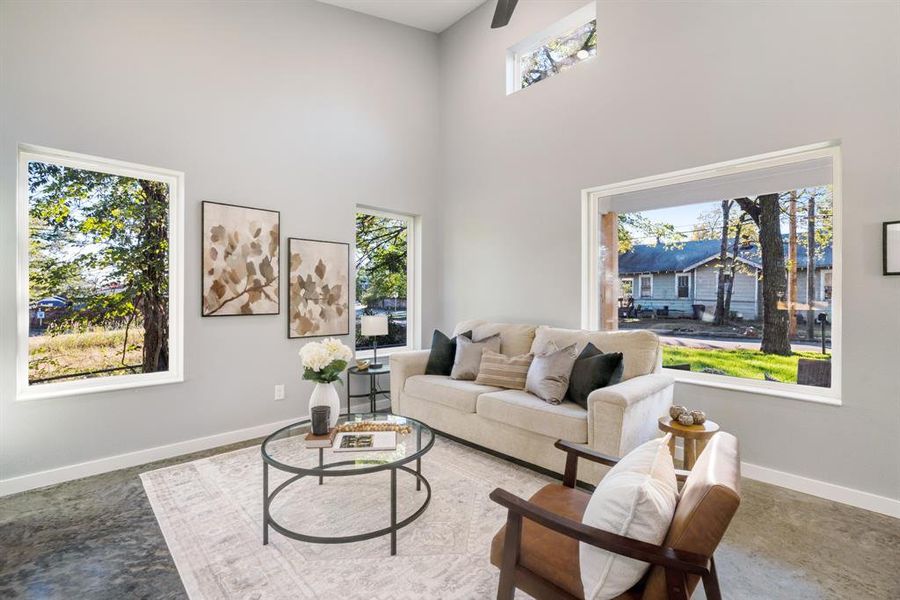 Furnished interior view inside a new home in , Paris (Image 7).