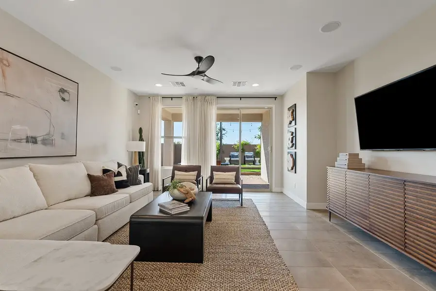 Furnished interior view inside a new home in Artisan at Asante, Surprise (Image 9). Furnished interior view inside a new home in Artisan at Asante, Surprise (Image 9).