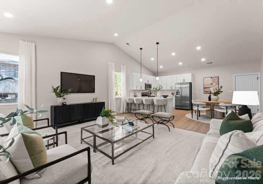 Furnished interior view inside a new home in , Charlotte (Image 12).