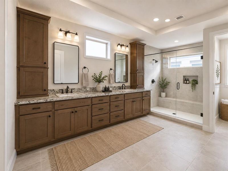 Furnished interior view inside a new home in , Orlando (Image 19).
