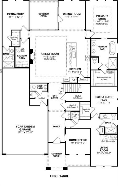 2D floor plan layout of this home in Timberbrook, Justin, TX (Image 3). 2D floor plan layout of this home in Timberbrook, Justin, TX (Image 3).