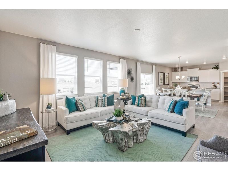 Furnished interior view inside a new home in Fossil Creek Ranch, Windsor (Image 23).