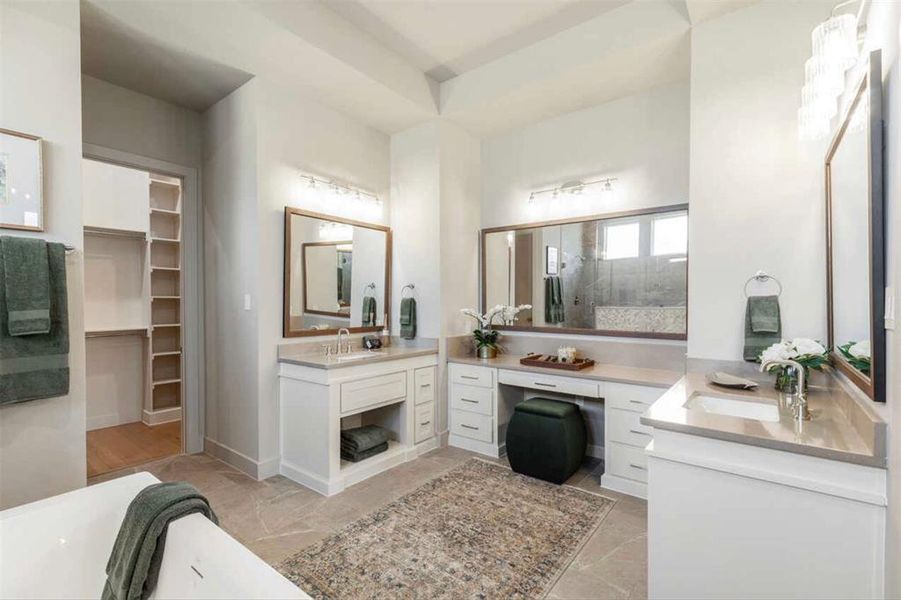 Furnished interior view inside a new home in Estates at Bristol Valley, Heath (Image 27).