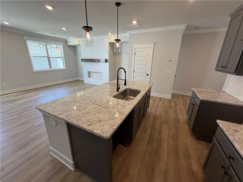 Furnished interior view inside a new home in Millstone at Mundy Mill, Gainesville (Image 9). Furnished interior view inside a new home in Millstone at Mundy Mill, Gainesville (Image 9).