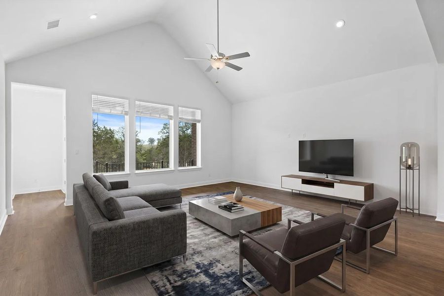 Furnished interior view inside a new home in The Colony - 50', Bastrop (Image 5).