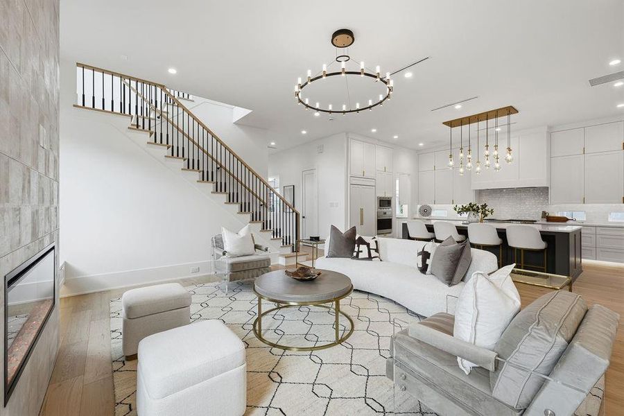 Furnished interior view inside a new home in , Bellaire (Image 7).