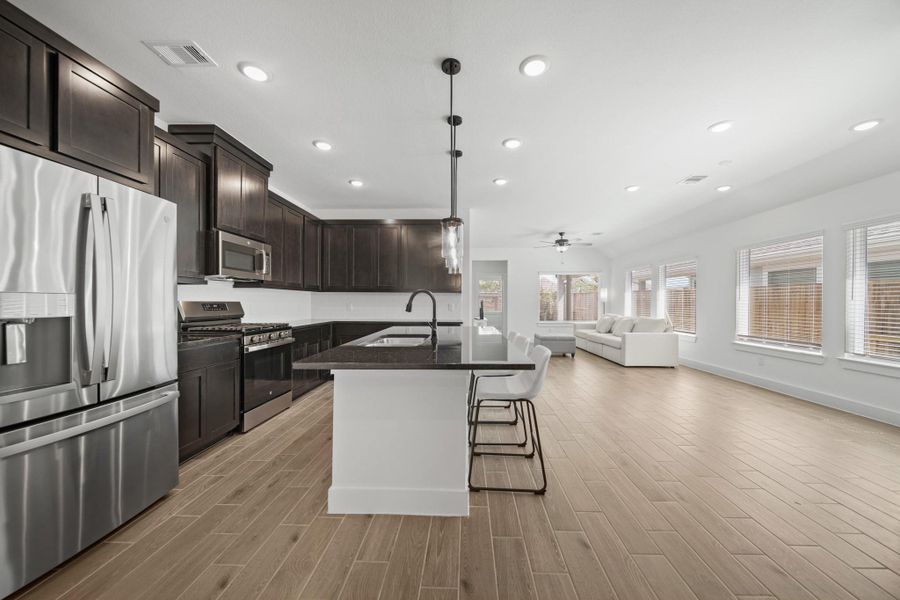 Furnished interior view inside a new home in , Iowa Colony (Image 12). Furnished interior view inside a new home in , Iowa Colony (Image 12).