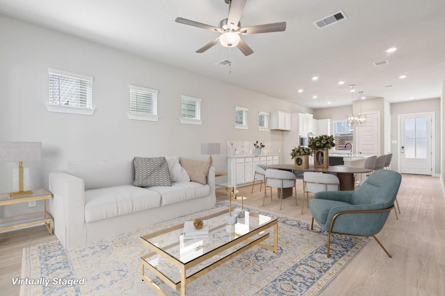 Furnished interior view inside a new home in Kemah Crossing - Luxe Series, Kemah (Image 6). Furnished interior view inside a new home in Kemah Crossing - Luxe Series, Kemah (Image 6).