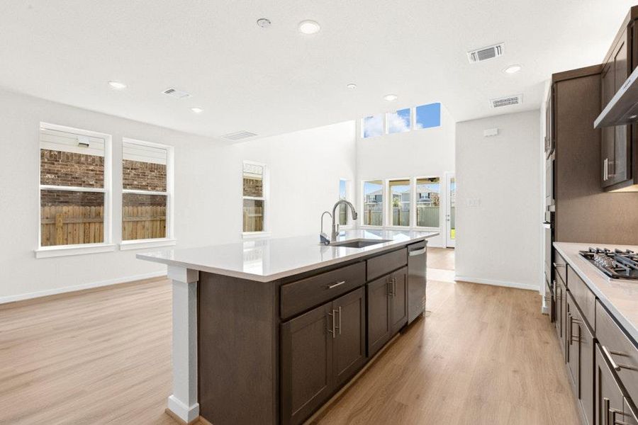 Furnished interior view inside a new home in Santa Rita Ranch, Liberty Hill (Image 6). Furnished interior view inside a new home in Santa Rita Ranch, Liberty Hill (Image 6).