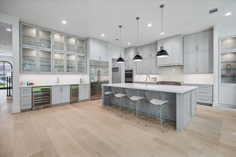 Kitchen and Bar with Island
