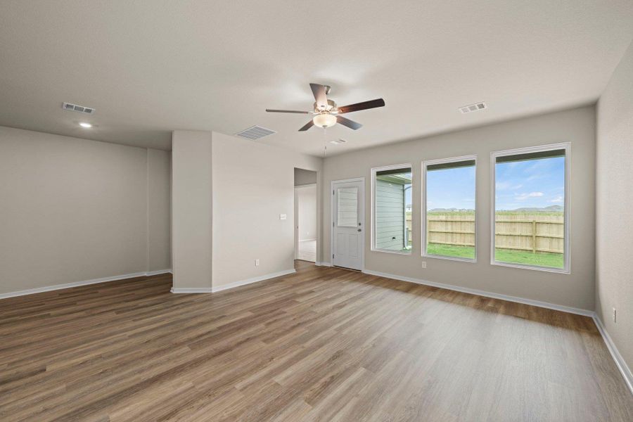 Open concept floorplan