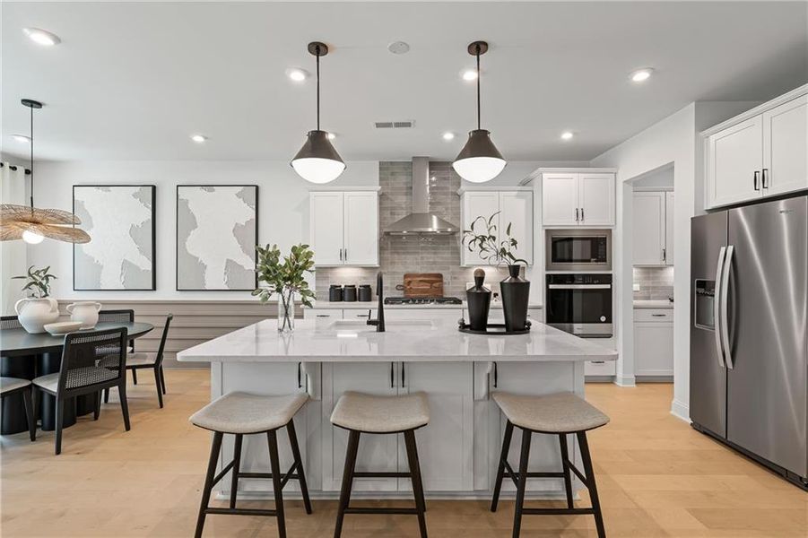 Furnished interior view inside a new home in Traditions of Braselton, Jefferson (Image 8).