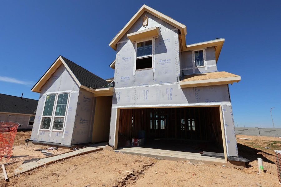 In-progress construction of a new home in Jubilee 50′, Hockley, TX (Image 4).