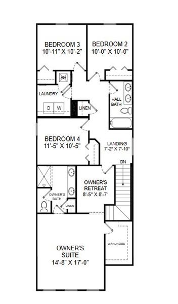 2D floor plan layout for the Brynn by Highland Homes of Florida in Estates at Hickory Cove - Bungalows, St. Cloud, FL (Image 3). 2D floor plan layout for the Brynn by Highland Homes of Florida in Estates at Hickory Cove - Bungalows, St. Cloud, FL (Image 3).