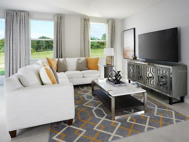 Furnished interior view inside a new home in The Meadow at Crossprairie Townes, St. Cloud (Image 6).