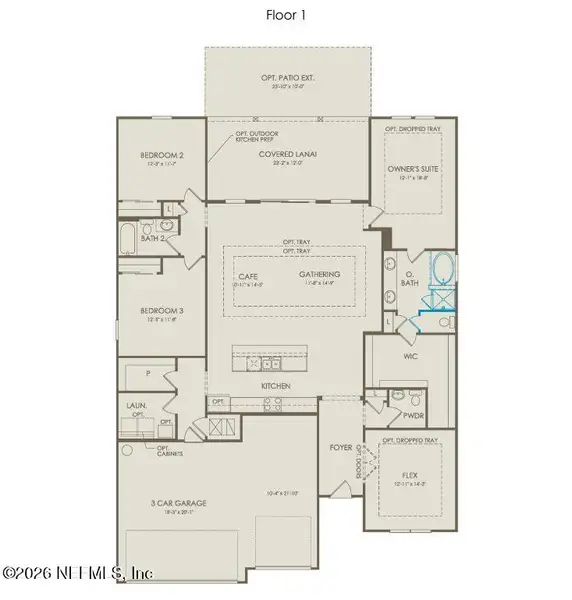 2D floor plan layout of this home in Hyland Trail, Green Cove Springs, FL (Image 3). 2D floor plan layout of this home in Hyland Trail, Green Cove Springs, FL (Image 3).