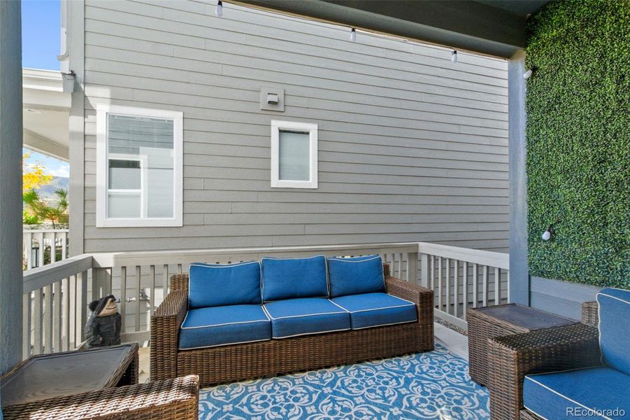 Exterior details and patio area of a home in Sterling Ranch Prospect Village, Littleton (Image 3).