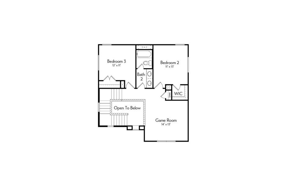 2D floor plan layout for the Potter by Autograph Homes in Indigo, Richmond, TX (Image 4).
