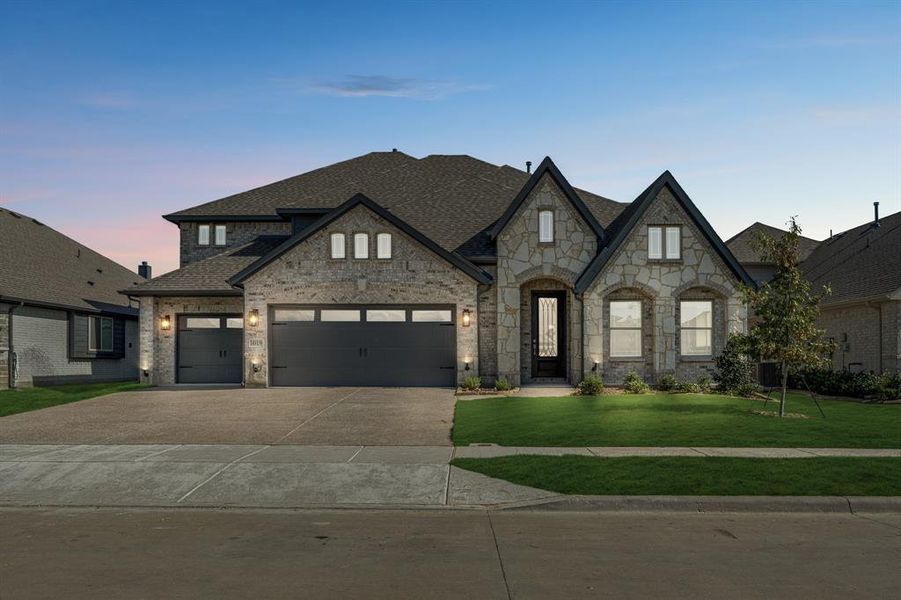 Front exterior of a new home in Legacy Ranch Classic 60, Melissa, TX, highlighting curb appeal (Image 25).