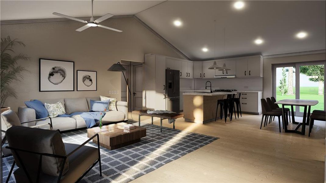 Furnished interior view inside a new home in , Dunnellon (Image 12).