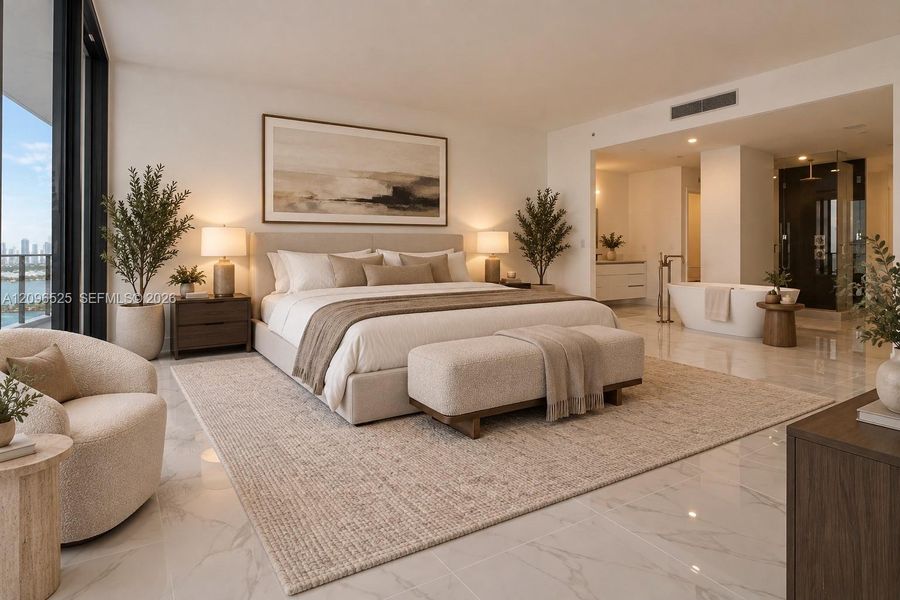 Furnished interior view inside a new home in Aria Reserve, Miami (Image 17).