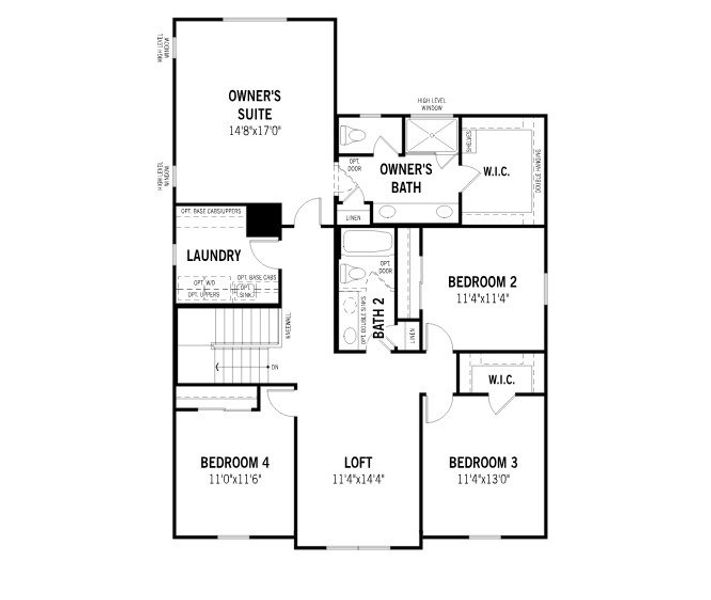 2D floor plan layout for the Sunrise by Mattamy Homes in Soleo, San Tan Valley, AZ (Image 3).