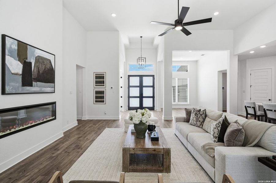 Furnished interior view inside a new home in Mesa Western, Cibolo (Image 14). Furnished interior view inside a new home in Mesa Western, Cibolo (Image 14).