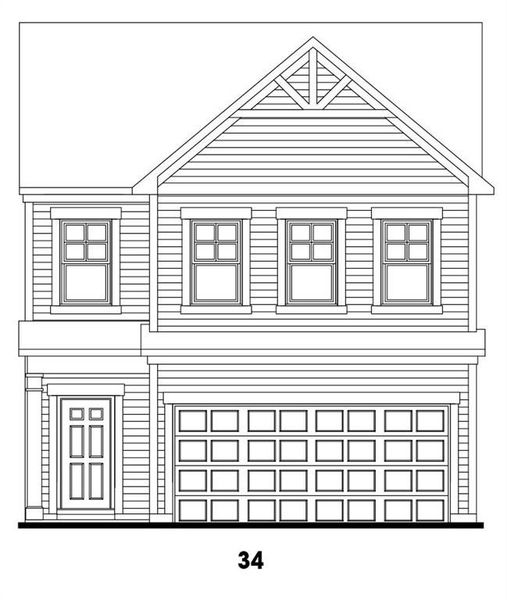 Exterior rendering of this home design in , Calhoun, GA (Image 4).