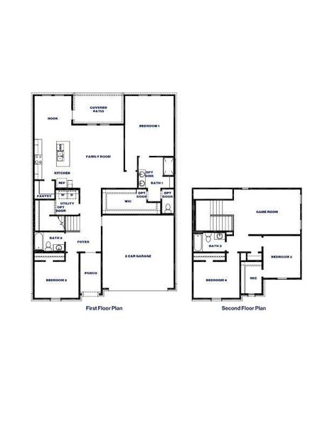 2D floor plan layout of this home in Mill Creek, Magnolia, TX (Image 3). 2D floor plan layout of this home in Mill Creek, Magnolia, TX (Image 3).