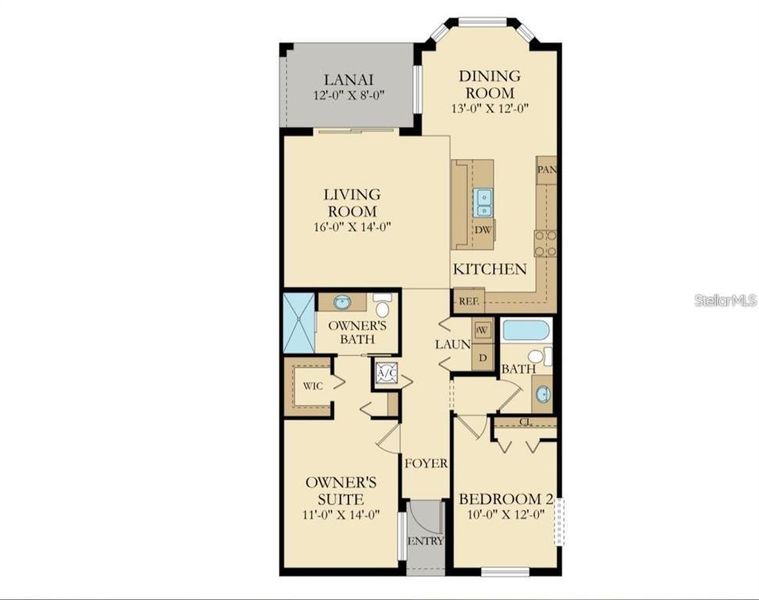 2D floor plan layout of this home in , Venice, FL (Image 5).