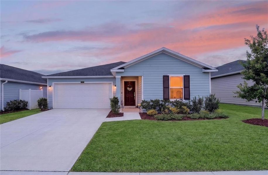 Front exterior of a new home in Marion Ranch, Ocala, FL, highlighting curb appeal (Image 1). Front exterior of a new home in Marion Ranch, Ocala, FL, highlighting curb appeal (Image 1).