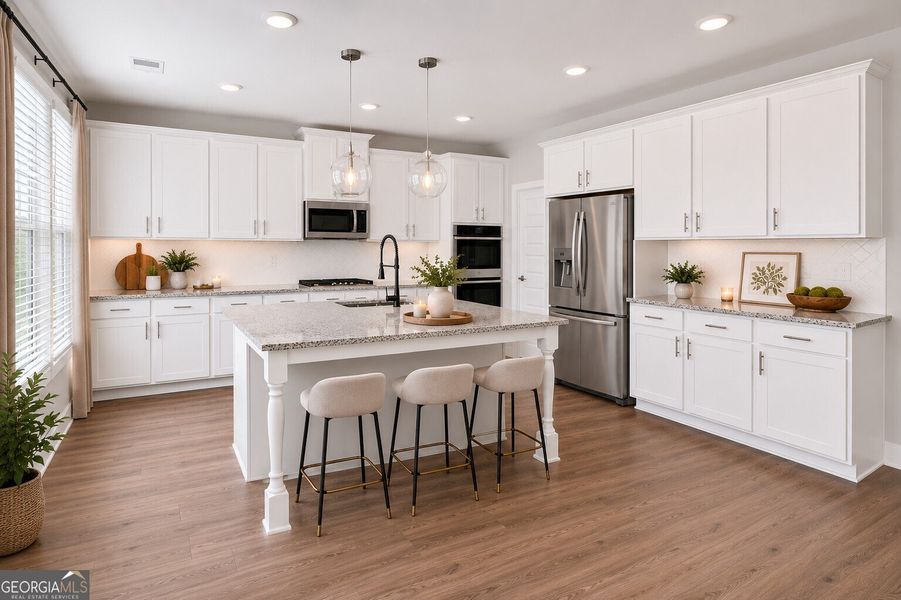 Furnished interior view inside a new home in The Fairways at Mirror Lake, Villa Rica (Image 38).