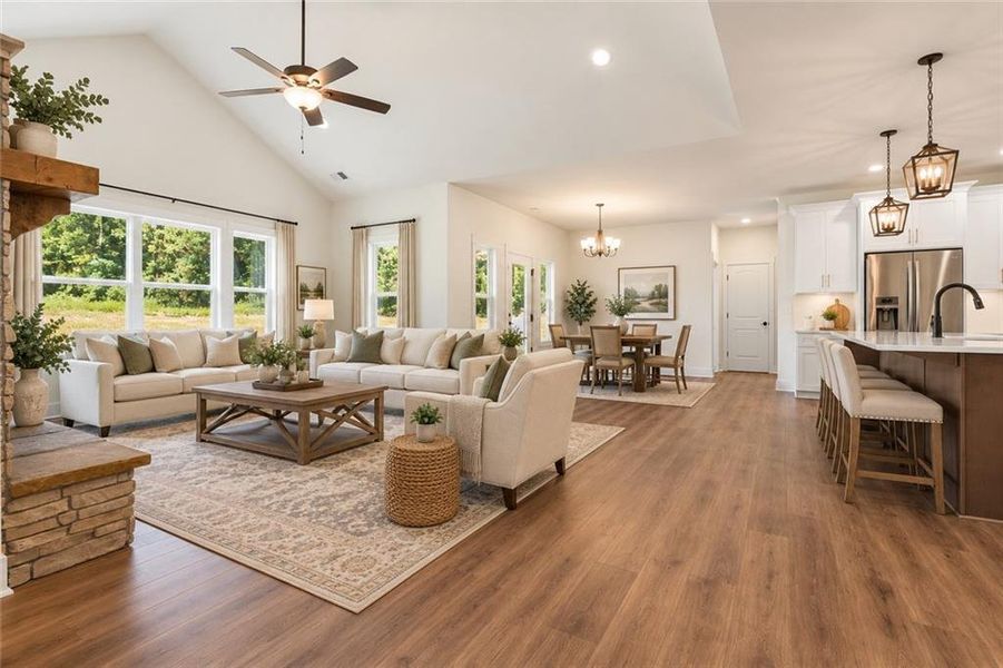 Furnished interior view inside a new home in , Rockmart (Image 12).