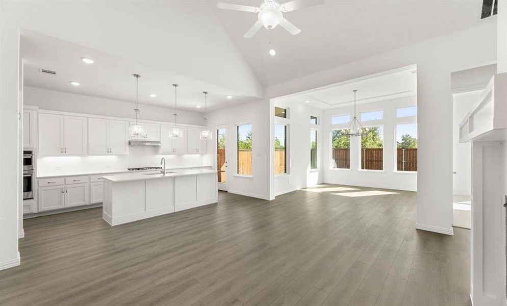 Open Kitchen-Living-Dining Room Representative Photo featuring the Timeless Collection Open Kitchen-Living-Dining Room Representative Photo featuring the Timeless Collection