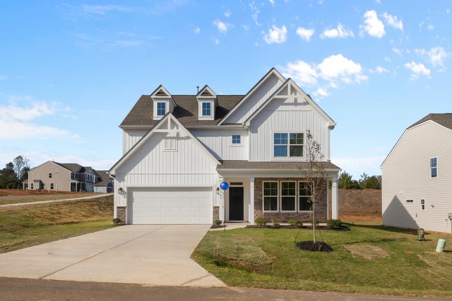 Front exterior of a new home in Pisgah Park, Kernersville, NC, highlighting curb appeal (Image 2).