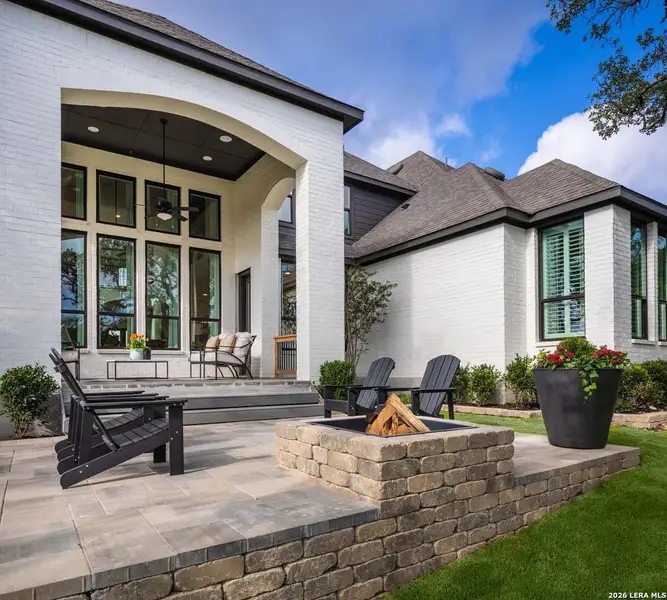 Exterior details and patio area of a home in Veramendi, New Braunfels (Image 3).
