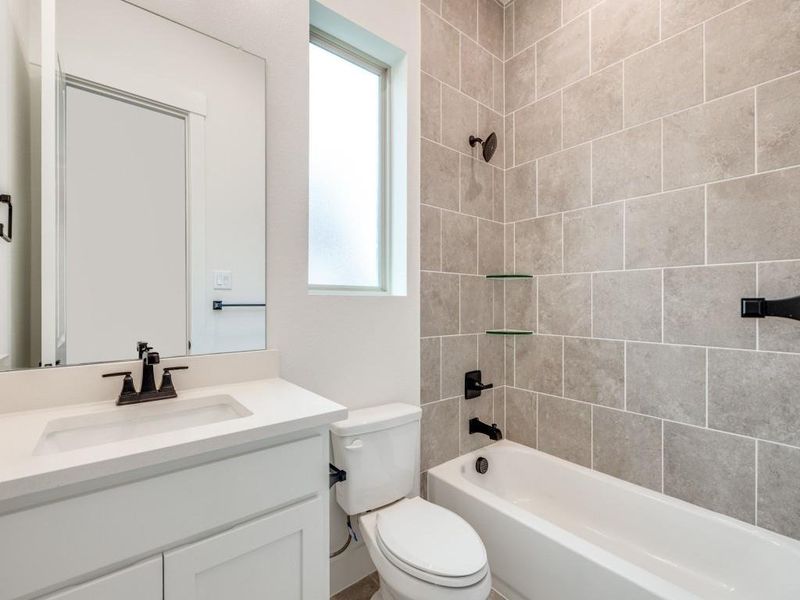 Friends and family will enjoy having their own private en suite baths.
