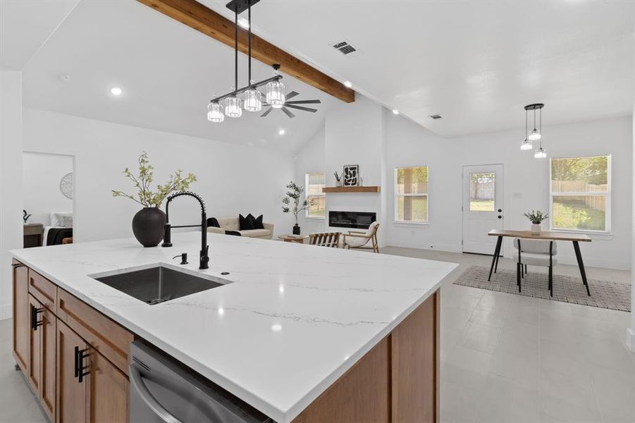 Furnished interior view inside a new home in , Fort Worth (Image 28).