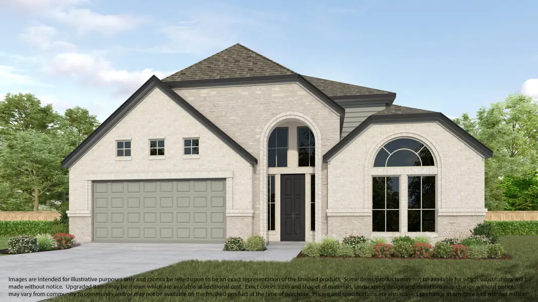 Front exterior of a new home in Beacon Hill, Waller, TX, highlighting curb appeal (Image 1). Front exterior of a new home in Beacon Hill, Waller, TX, highlighting curb appeal (Image 1).