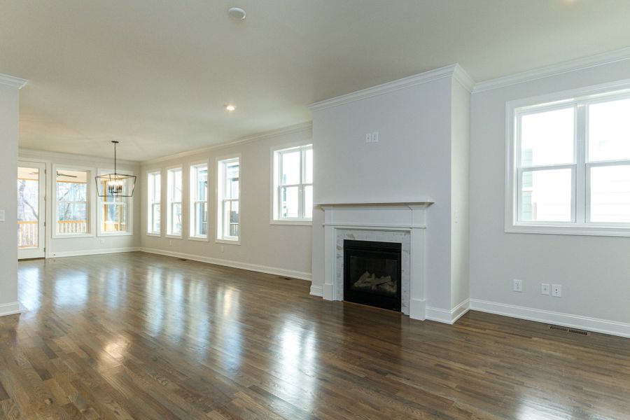 Representative unfurnished interior of a home built from the Cameron by Homes by Dickerson in Wendell Falls, Wendell (Image 17). Representative unfurnished interior of a home built from the Cameron by Homes by Dickerson in Wendell Falls, Wendell (Image 17).