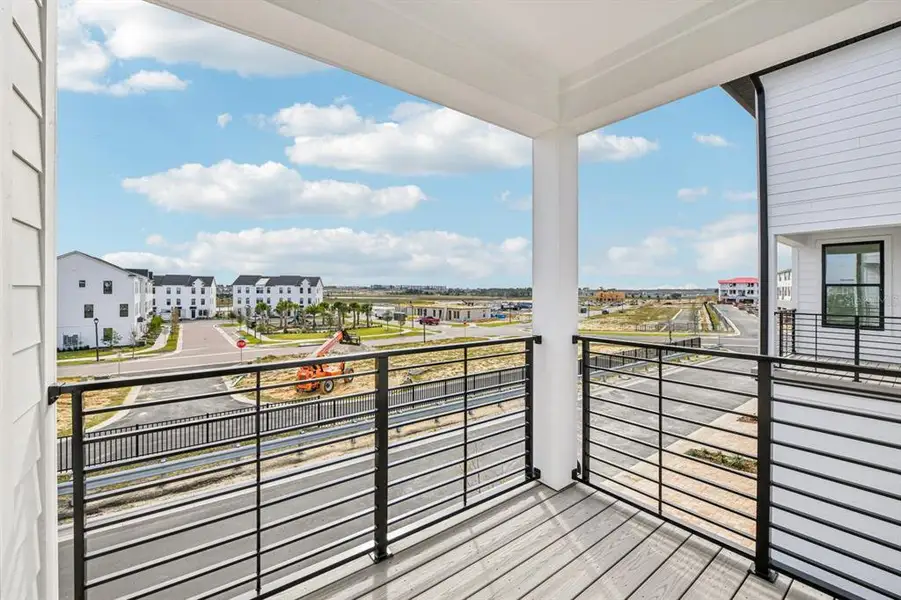 Exterior details and patio area of a home in Parkview at Hamlin, Winter Garden (Image 3).