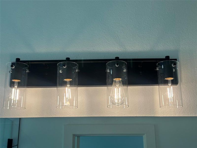 Decorative lighting over sink in bath Decorative lighting over sink in bath