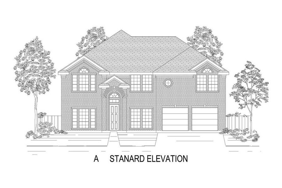 Representative rendering of the exterior for the Remington 2F (w/Media) by First Texas Homes (Image 3).