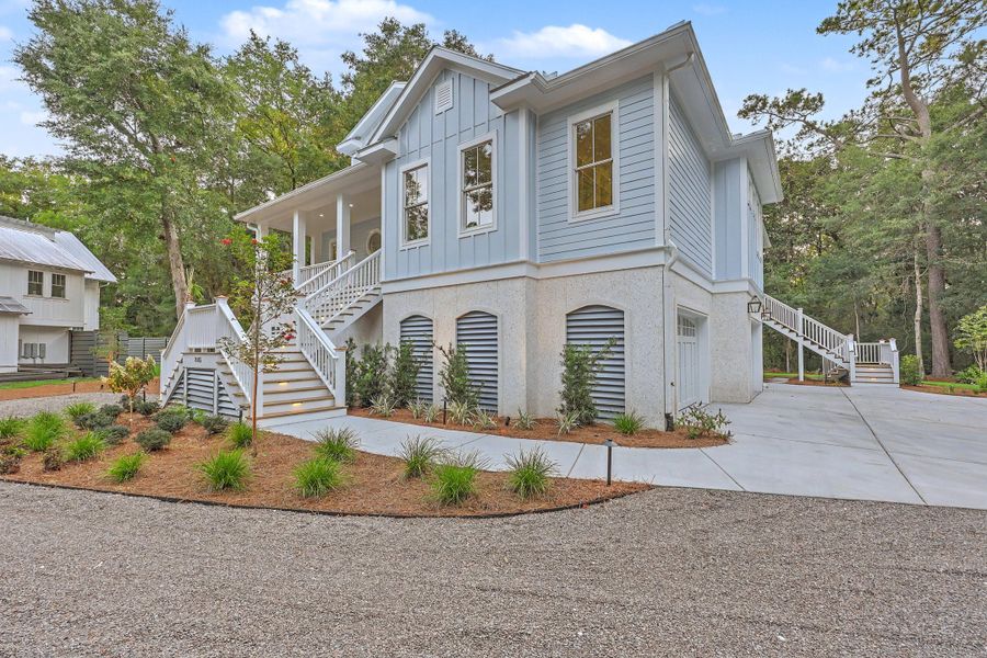 Front exterior of a new home in , Mount Pleasant, SC, highlighting curb appeal (Image 32).